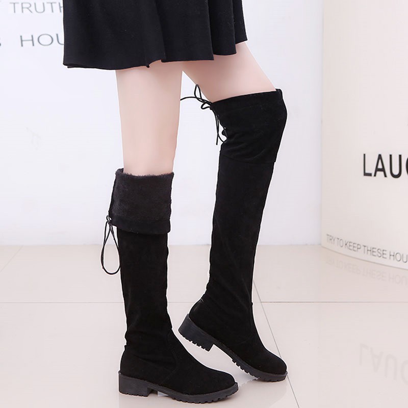 thin leg knee high boots