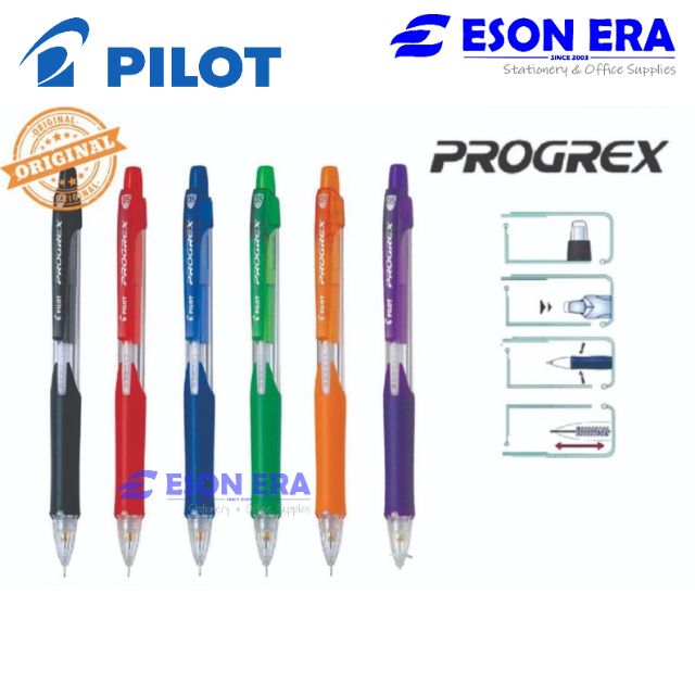 Pilot Progrex Mechanical Pencil 0 3mm 0 5mm 0 7mm 0 9mm Shopee Singapore