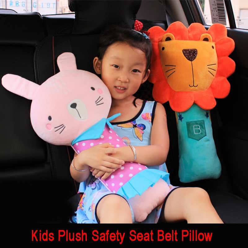 Cute Cartoon Children Safety Car Seat Belt Shoulder Pad Plush