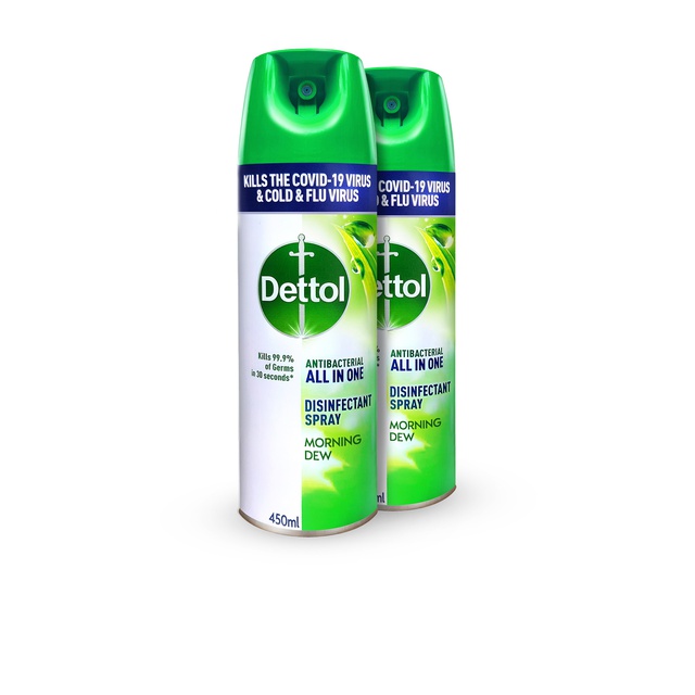 [Bundle of 2] Dettol Disinfectant Spray Morning Dew 450ml Shopee