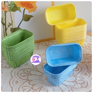 [LIL BAKER] 50PCS RECTANGLE BAKING CUP BUTTER CAKE POUND CAKE MINI LOAF CUPCAKE MUFFIN CUP #1