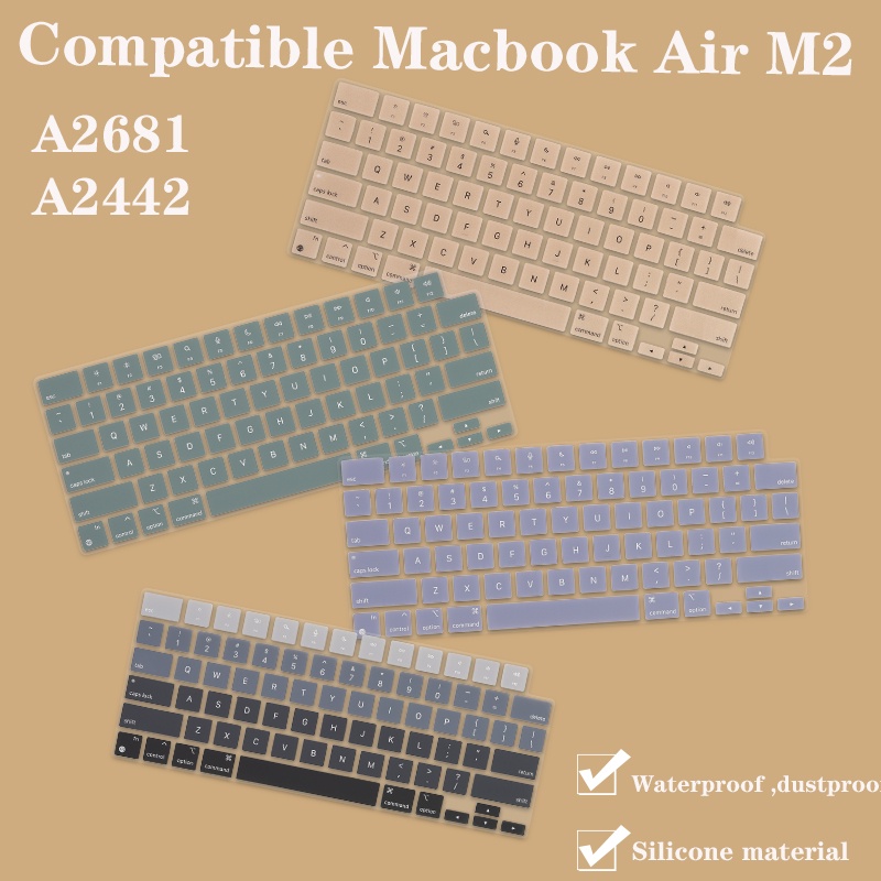 Compatible Macbook Air M2 A2681 Keyboard cover 2022 13.6 inch 2021 Pro