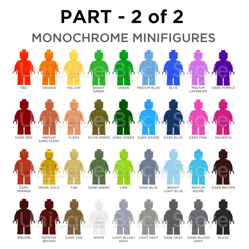 Reddish Brown Monochrome LEGO® minifigure NEW Reddish Brown Monochrome LEGO® minifigure NEW