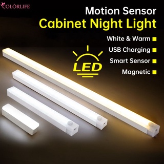 Motion Sensor Night Light Wireless Led Light Usb Rechargeable Wardrobe Cabinet Lamp For Home Kitchen Bedroom