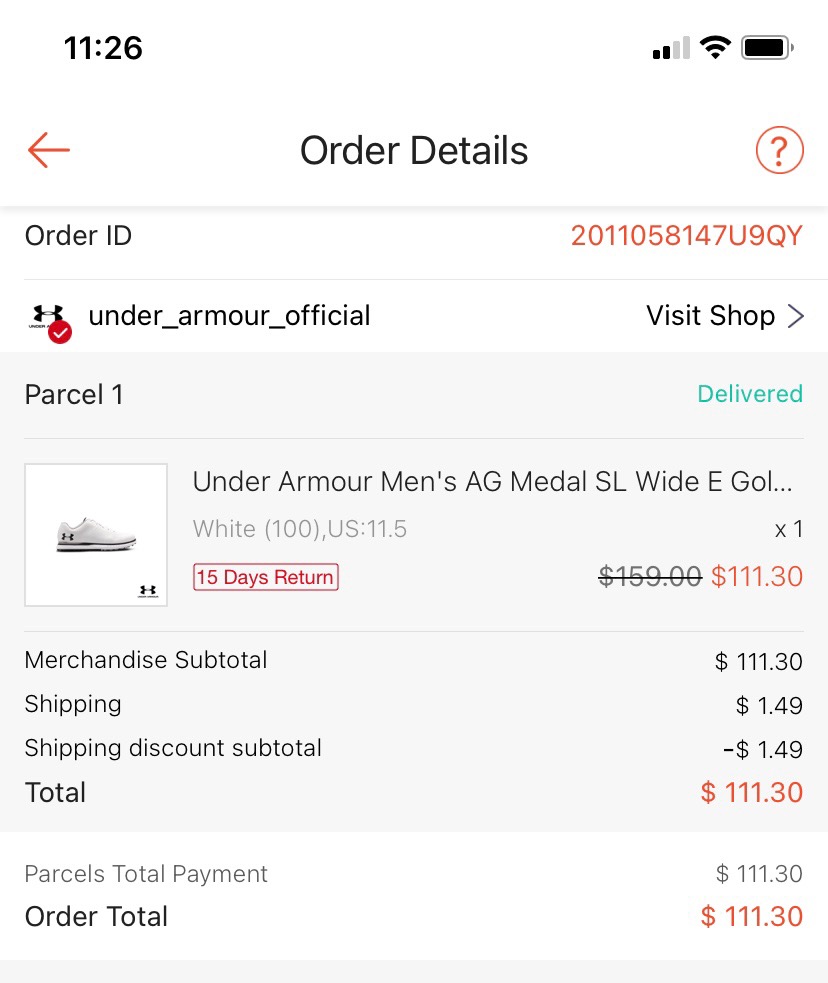 men's ua ag medal sl wide e golf shoes