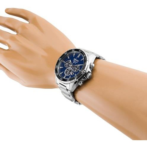 Original] Seiko SSC445P1 Solar Chronograph Stainless Steel Blue Dial Analog  Men Watch | Shopee Singapore