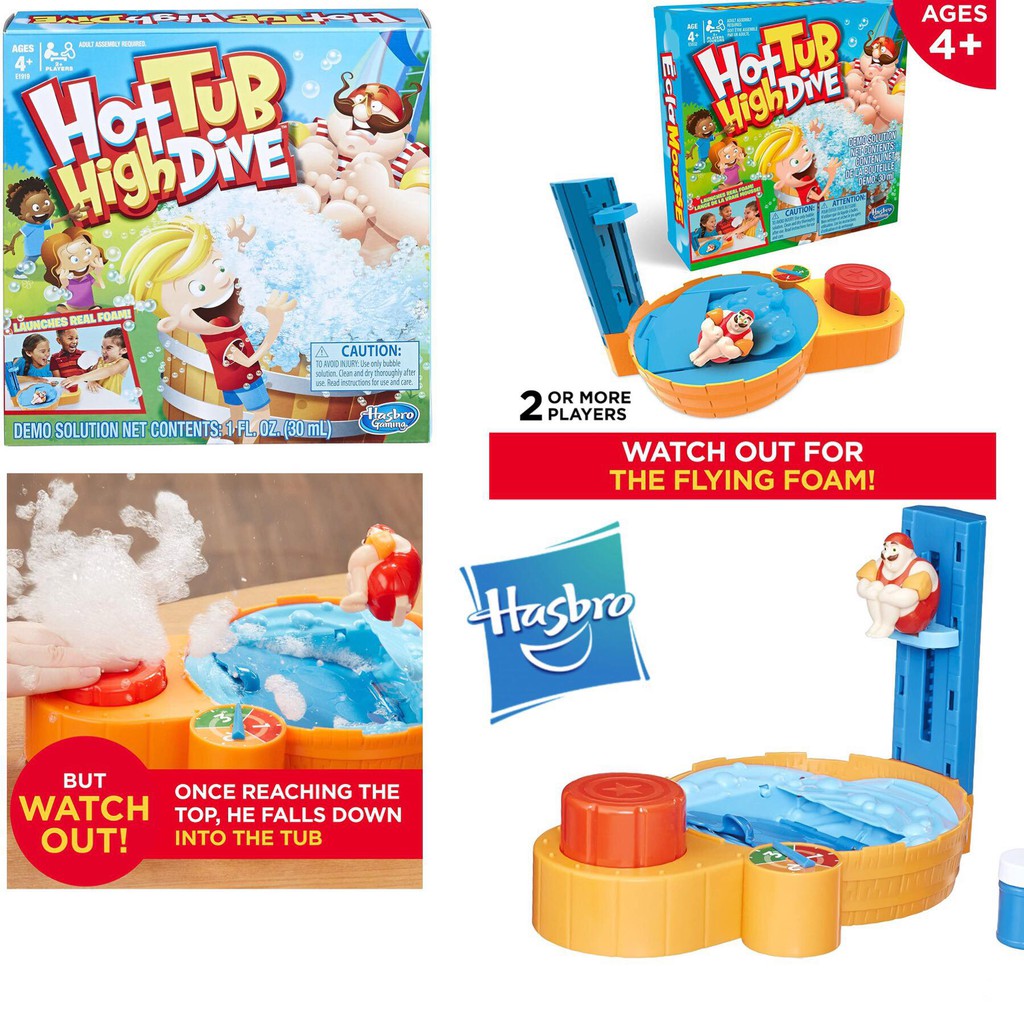 Hasbro Games Hot Tub High Dive Board Game Multi ubicaciondepersonas