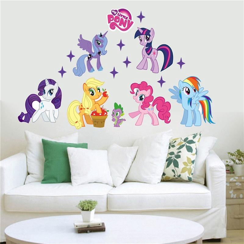 Eyourlife My Little Pony Kids Room Art Decor Wall Cartoon Pvc