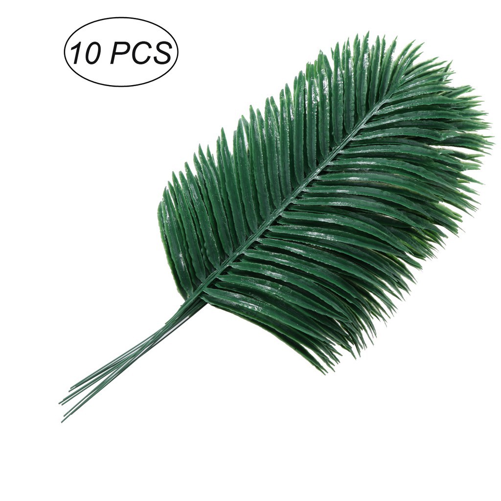 10 Pcs Artificial Plant Simulation Leaves Sago Cycas Fake Plant