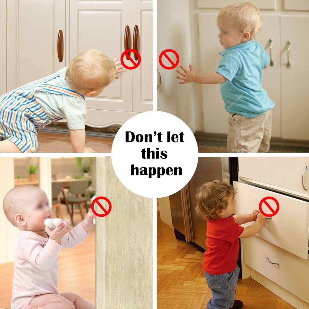 1-10PCS Safety Child Infant Baby Kids Drawer Door Cabinet Cupboard Toddler Locks 