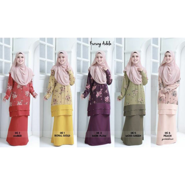  BAJU  RAYA KURUNG  PLUS SIZE S 5XL 5 WARNA DUBAI  SILK  