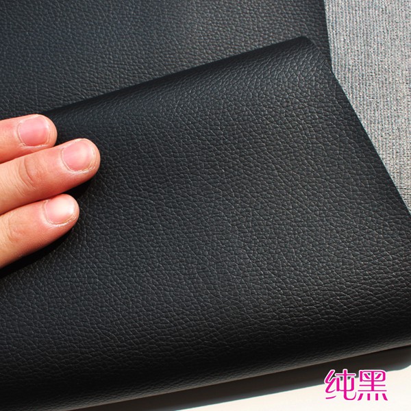 black faux leather fabric