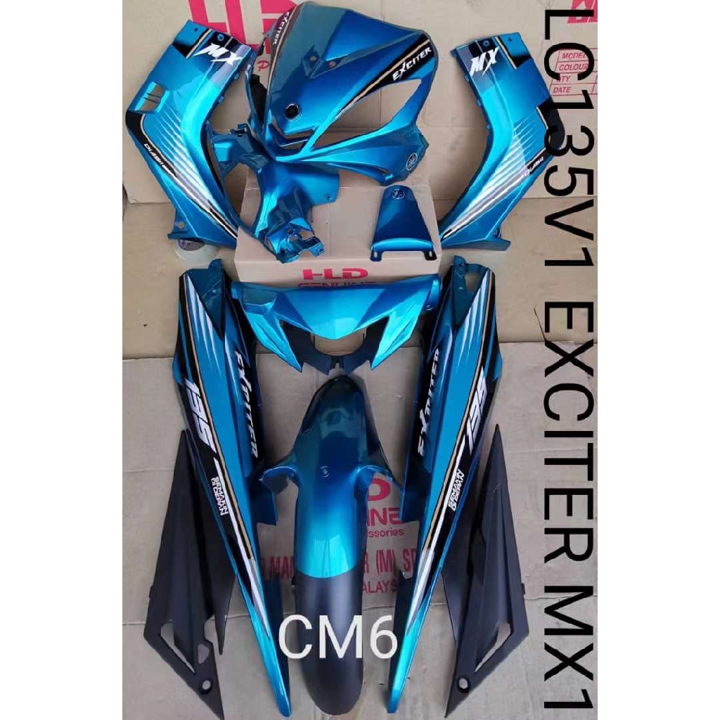 Coverset Cover Set Lc135 Old V1 Exciter Mx1 Airbrush Sticker Tanam Hld Shopee Singapore