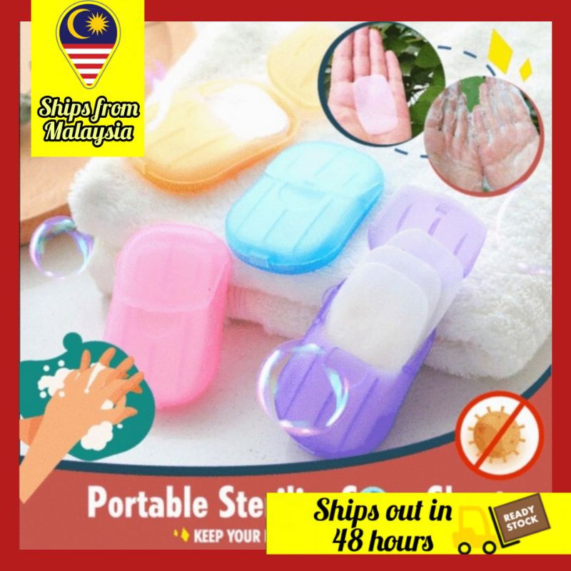 20pcs/Box Portable Travel Disposable Hand Soap Tablets Hand Washing ...