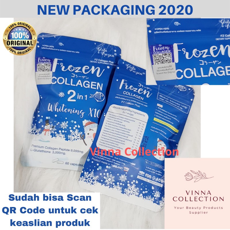 New Frozen Collagen 9 000mg 2 In 1 Whitening X10 Contents 60 Capsules 100 Latest Original Singapore