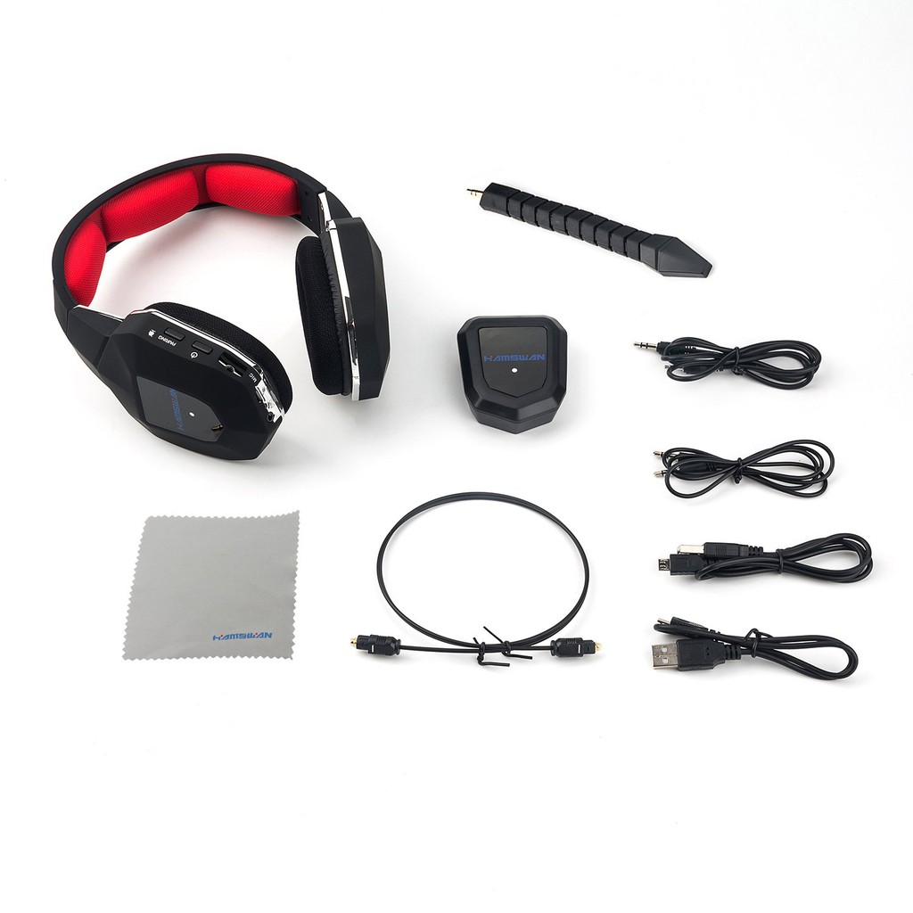 wireless gaming headset with removable mic