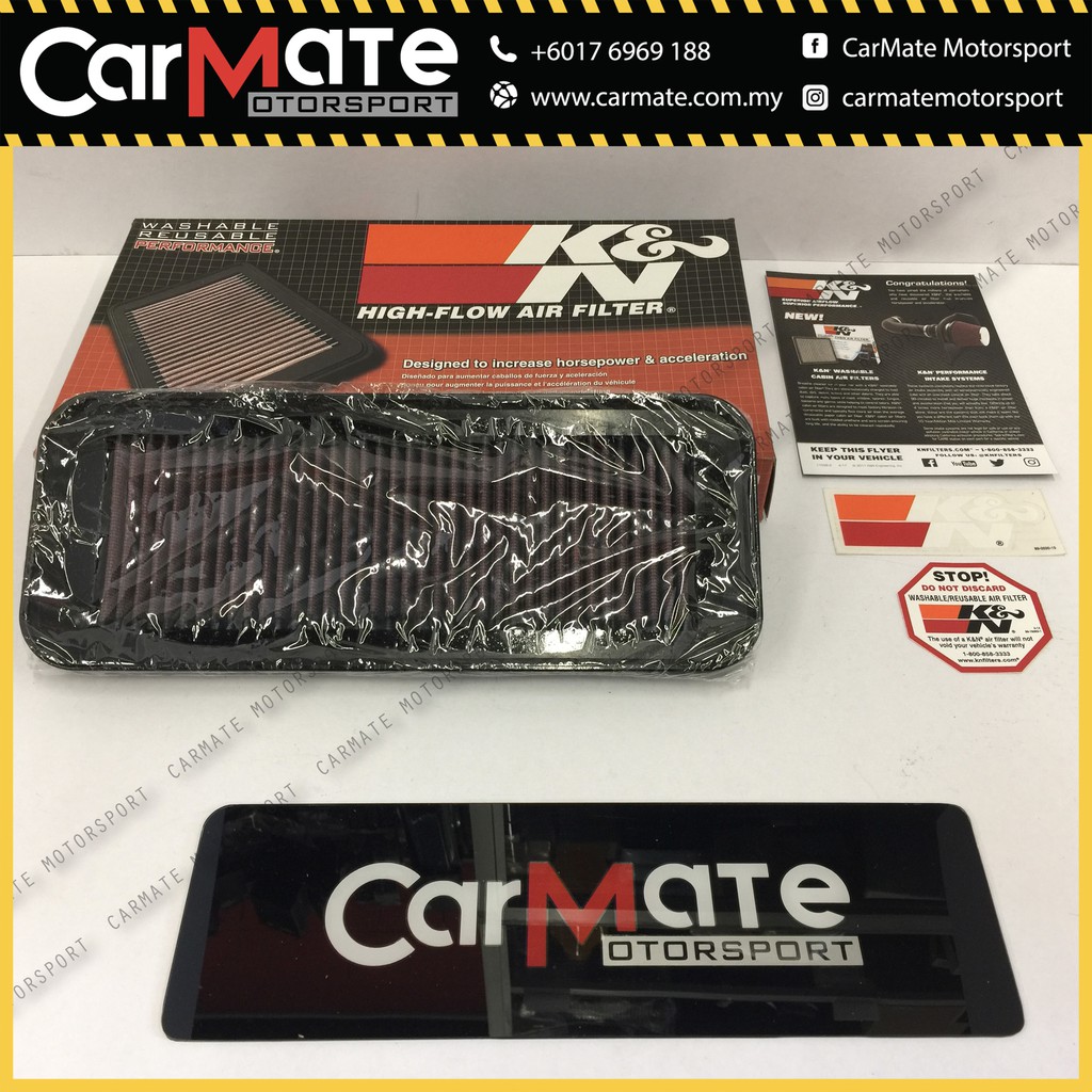 K N Performance Drop In Air Filter For Perodua Myvi Lagi Best Myvi Icon 1 3 1 5 Shopee Singapore