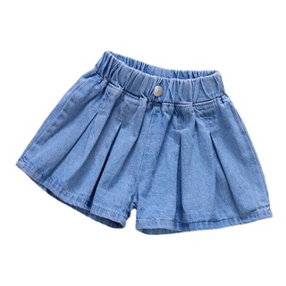 Ready stock Jeans Short Pants Girl Short Jean Pant Denim Casual Children Jean Pants 3-12Years #3