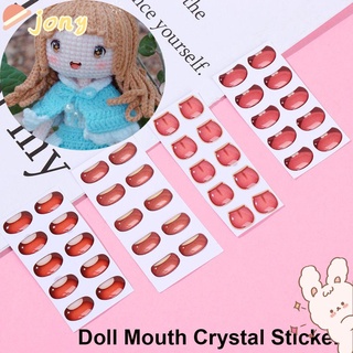 JONY1EC Cartoon Mouth Stickers Multi styles Glass crystal Decals Face Organ Paster #0