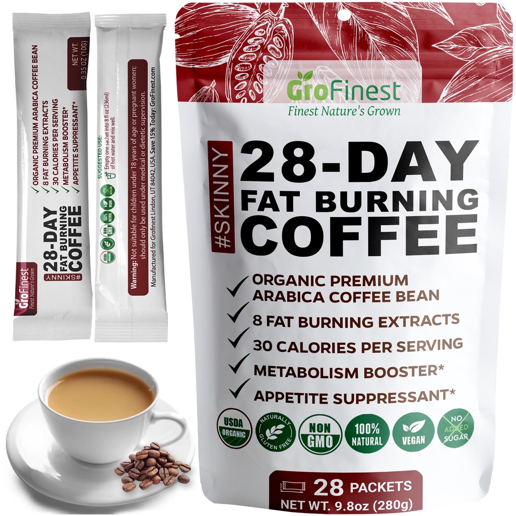 28 Day Fat Burning Coffee Skinny Slimming Keto Diet Weight Loss Detox