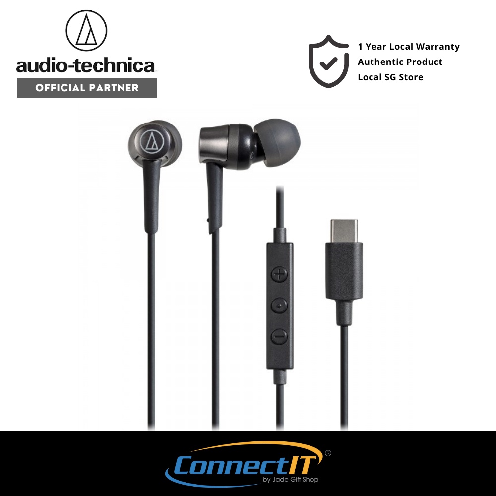 Audio Technica ATHCKD3C InEar Headphones with USB Type C Connector (1