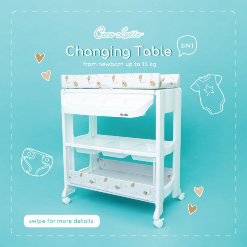 blue changing table