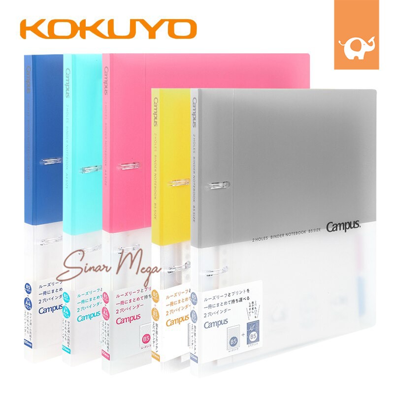 Kokuyo Loose Leaf Binder Notebook Campus A4 2 Holes Unique Cute A4 Binder Book Shopee Singapore