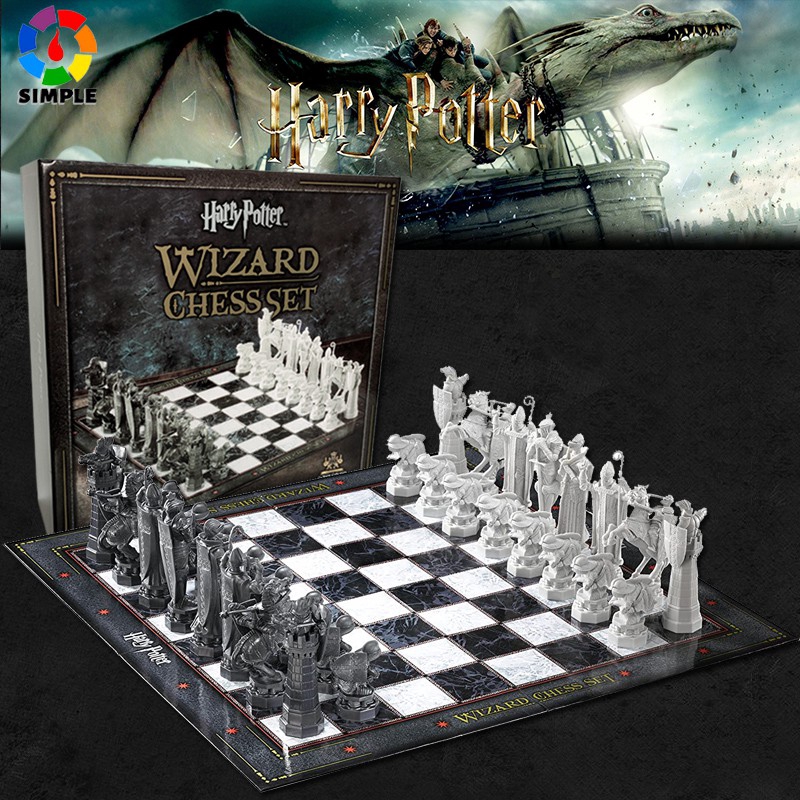 The Noble Collection Harry Potter Wizard Chess Set - 32 Detailed Playing  Pieces - Officially Licensed Harry Potter Film Set Movie Props Toys Gifts