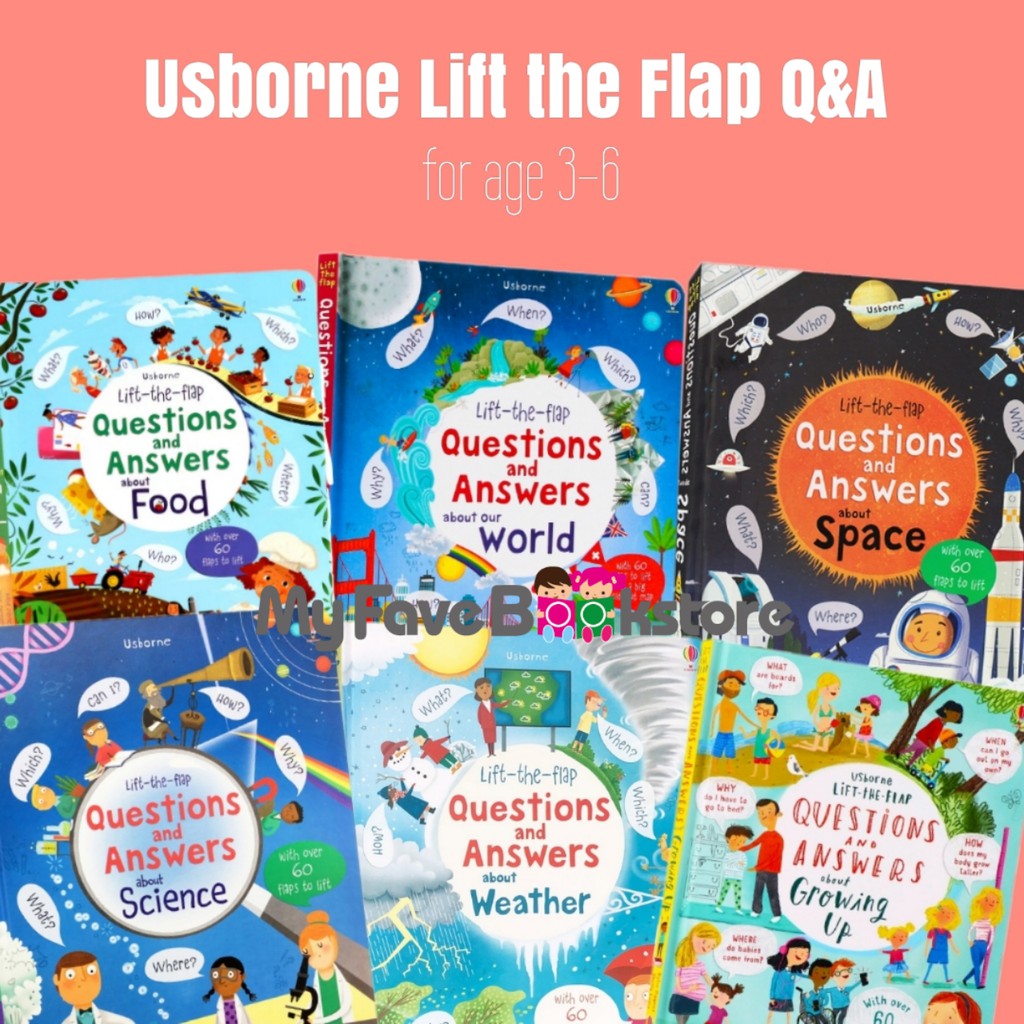 Sg Stock Usborne Lift The Flap Question Answer Board Book Bubble Store