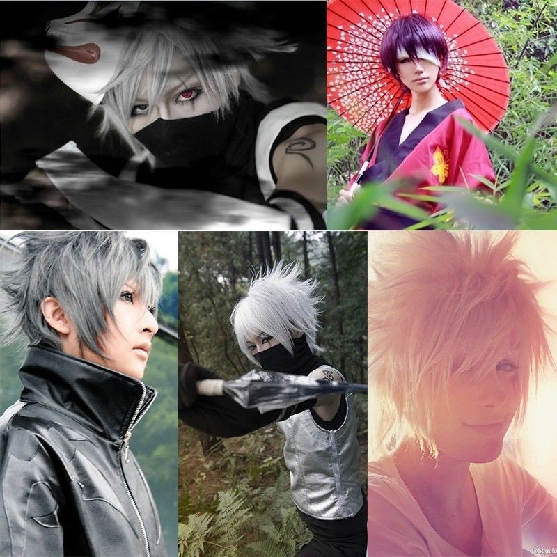 Male Female Straight Short Hair Wig Cosplay Party Anime Full