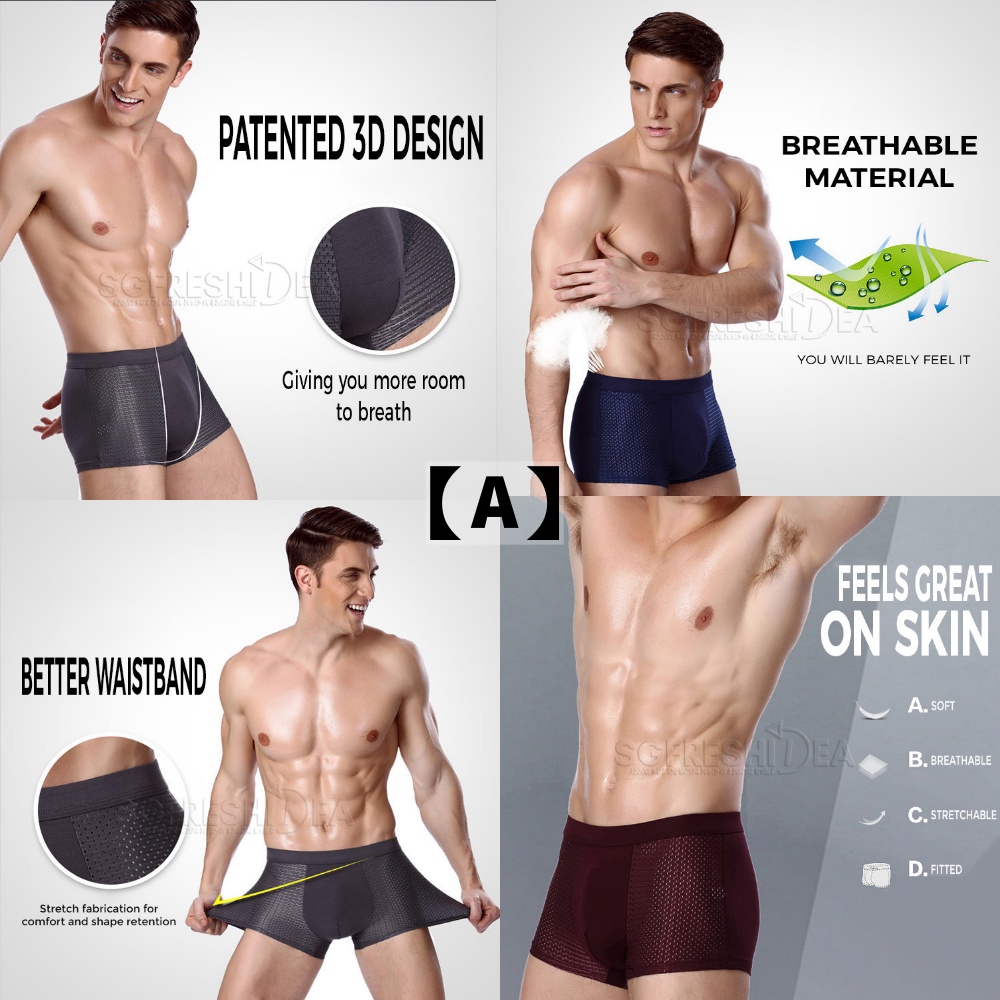 Image of Ice Silk Men Underwear | Male Briefs Boxer Shorts | Man Underpants Bamboo Fiber Renoma Style #2