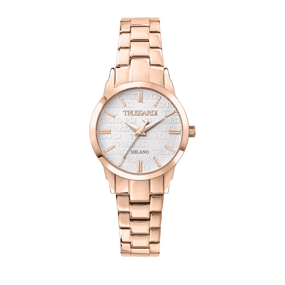 Trussardi T-BENT Orologio Uomo Acciaio PVD Oro – Quarzo, Data, Cassa 43mm – R2453141005 - 2
