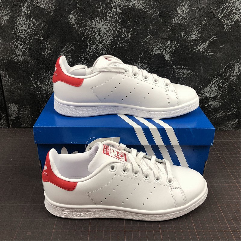 red and white stan smiths