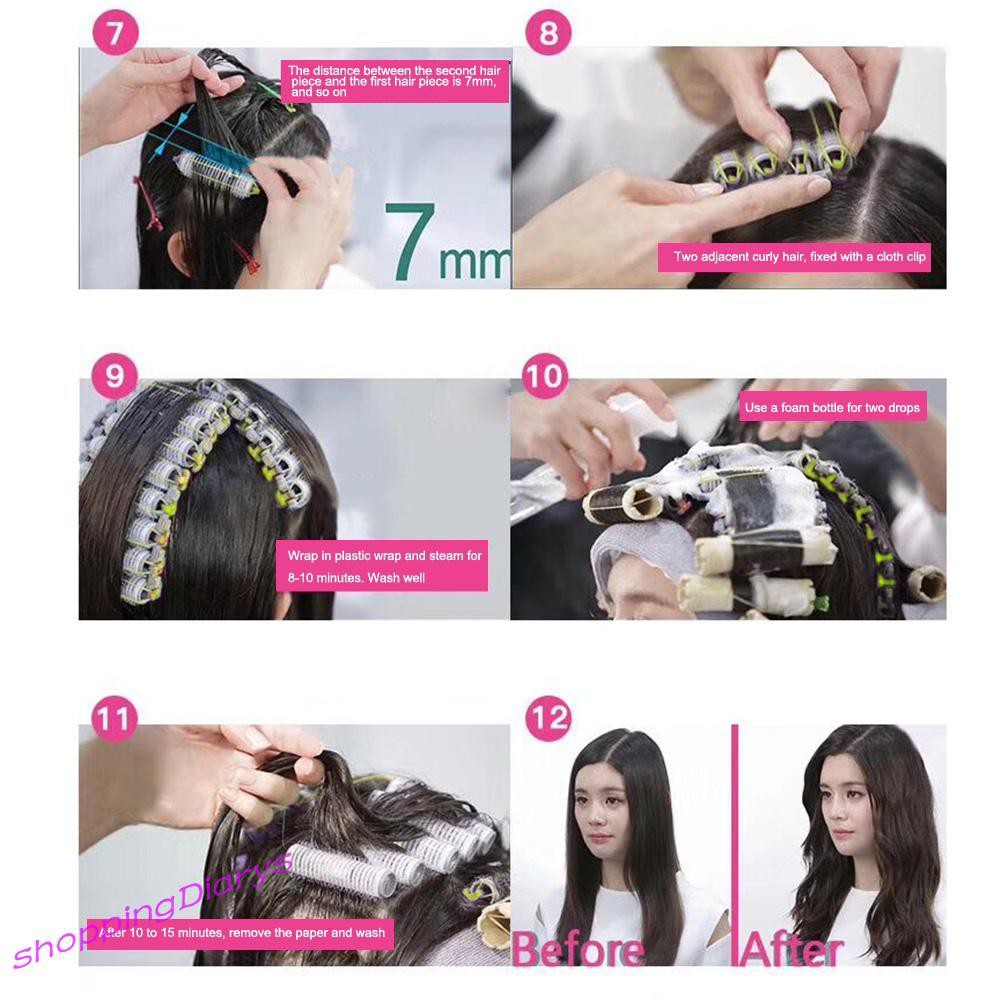 Hair Perm Roller With Rubber Band Diy Plastic Fluffy Hair Curler