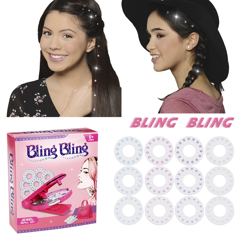 Blinger Diamond Set Fashion Hair Sticker DIY Styling Make Up Accessorise  Tool Blingbling Set | Shopee Singapore