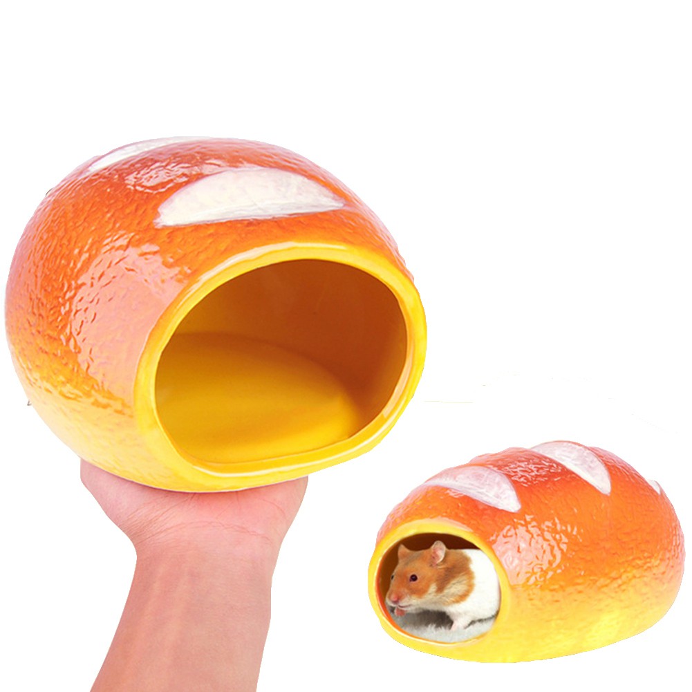 LIULIU Bread Design Hamster Ceramic Nest Cooling Small Animal House