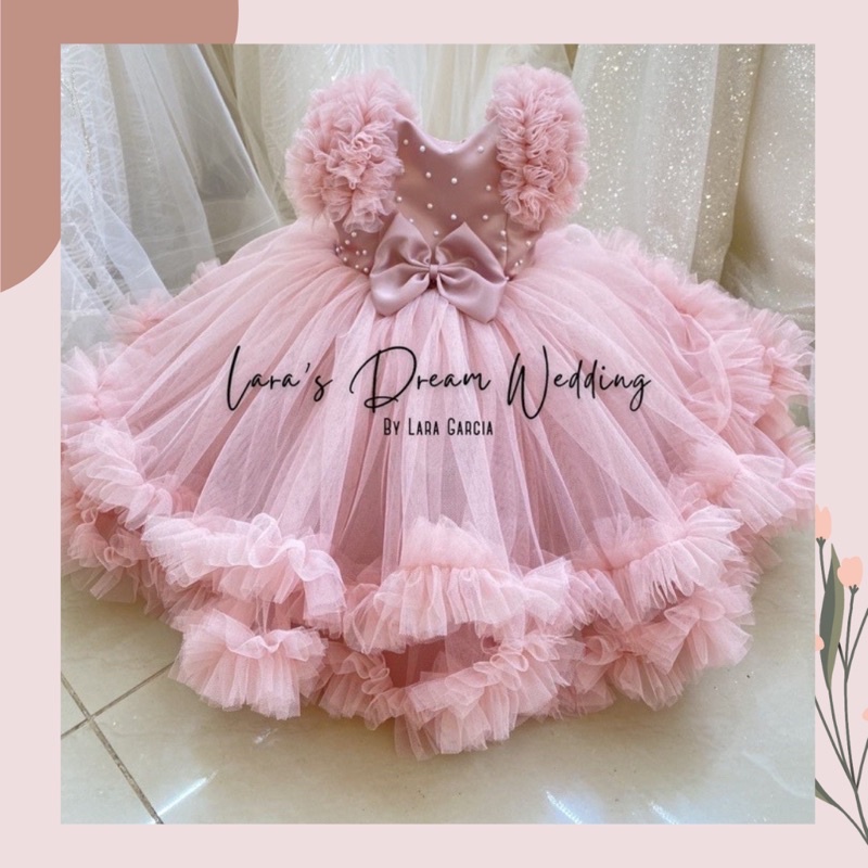 PEARL RAFFLES KIDS TRENDY RAFFLES BIRTHDAY/ABAY GOWN