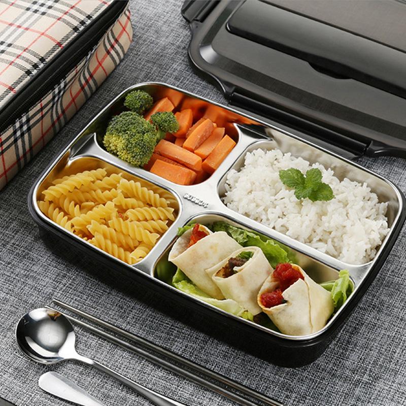 304 Stainless Steel Thermos Thermal Lunch Box Set Kid Adult Bento Boxes ...