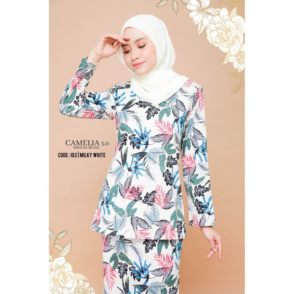 Baju Mini Kurung Camelia English Cotton Senang Gosok Sejuk Kain A Cut Shopee Singapore