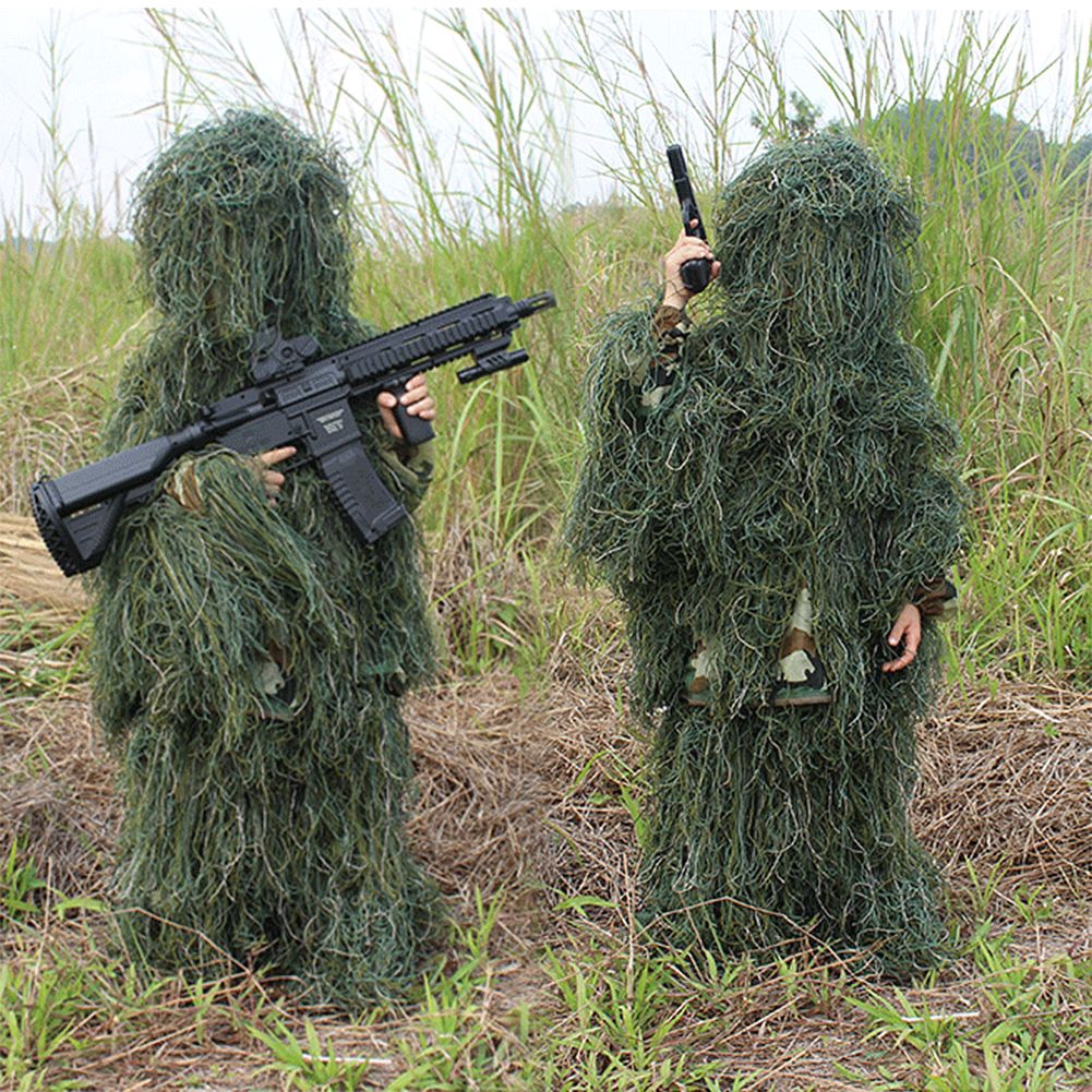 Kids Childrens Camouflage 3d Hunting Ghillie Suit Secretive Hunting Aerial Sniper Suits Camouflage Clothing Shopee Singapore - roblox closed ghillie hood