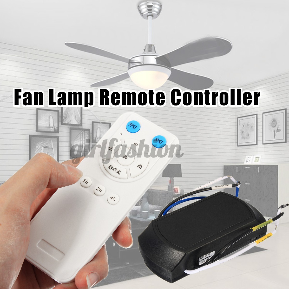 Ceiling Fan Remote Control And Receiver Complete Kit Universal Fan Light Controller Ceiling Fan Light Remote Control Kit Shopee Singapore