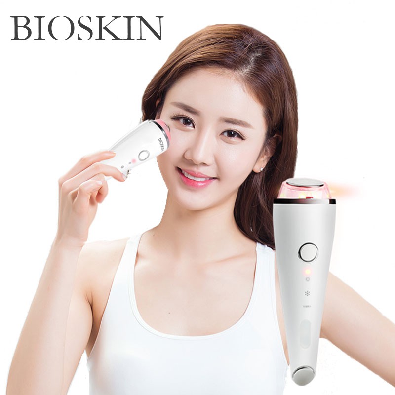 BIOSKIN Face Beauty Massager Hot Cold Skin Care Blue Red Light Skin  Tightening Rejuvenation whitening | Shopee Singapore