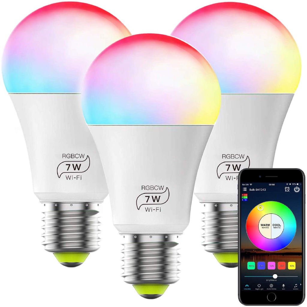 Smart WiFi Bulb No Hub Required, Magic Home RGBCW A19 E26 ...