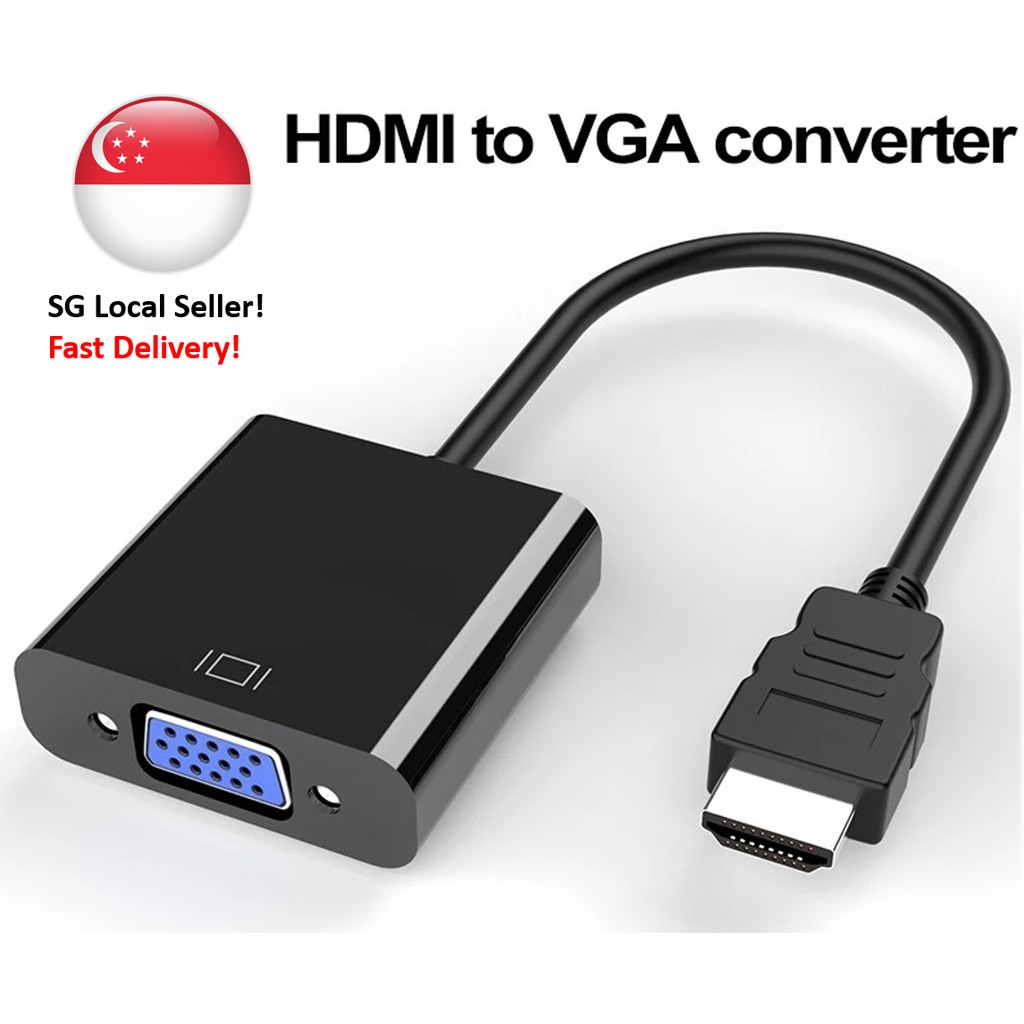 [SG Local Seller] HDMI to VGA adapter 1080P | Shopee Singapore