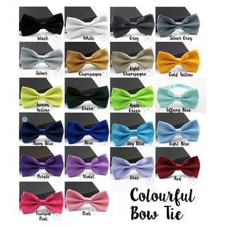 Image of [SG SELLER] - Men's Bow Tie / Man / Guy bowtie / Solid Color / adjustable / Wedding