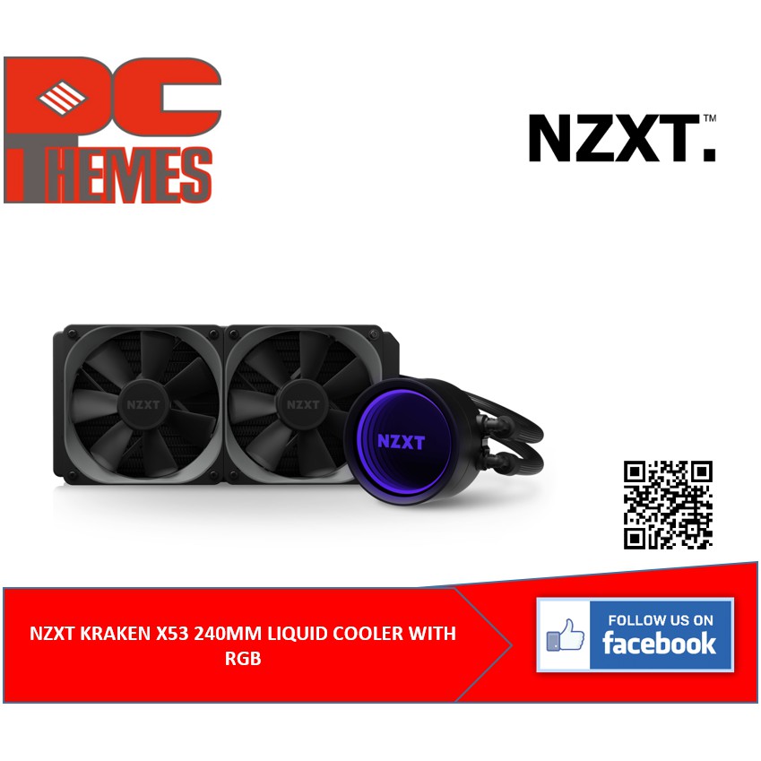 Nzxt Kraken X53 240mm Liquid Cooler With Rgb Shopee Singapore