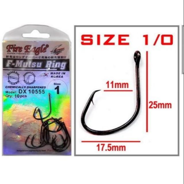 Shop Malaysia Circle Hook Fire Eagle Super Fishing Hook F Mutsu Ring Model Dx 10555 Shopee Singapore