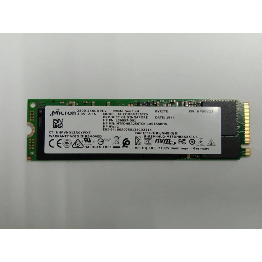 256GB SSD Notebook Micron 2200 256GB 