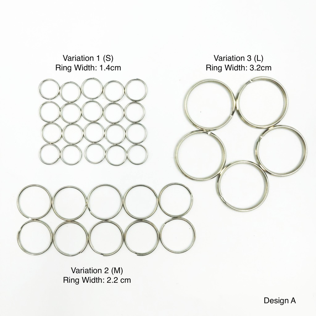 20pcs Key Rings Key Chain Rings In Different Variations and Sizes