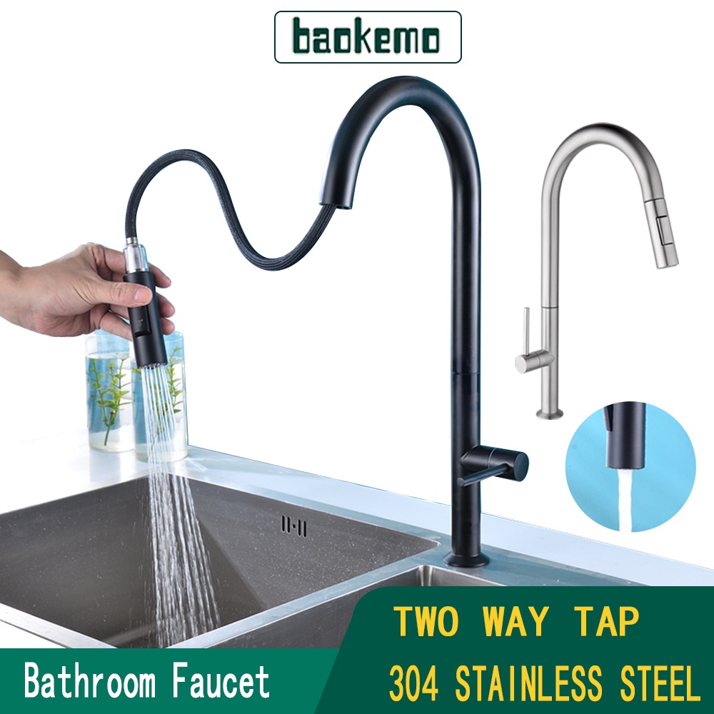 baokemo Kitchen Faucet for Sinks, Single Handle Sink Faucet with 360